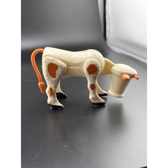 Vtg Fisher Price Little People Farm Animals Playset White And Brown Cow READ - Picture 15 of 16